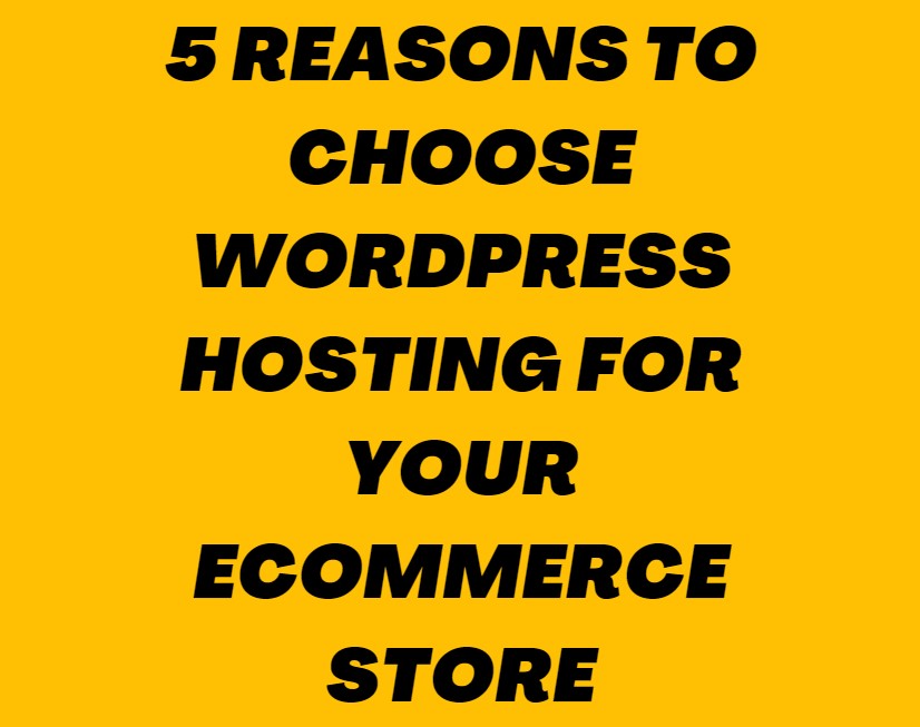 5 Reasons to Choose WordPress Hosting for Your Ecommerce Store