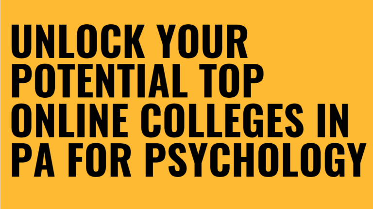 Online Colleges in PA for Psychology